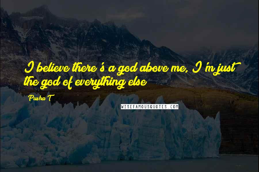 Pusha T Quotes: I believe there's a god above me, I'm just the god of everything else!