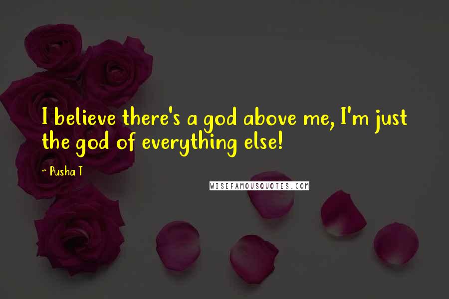 Pusha T Quotes: I believe there's a god above me, I'm just the god of everything else!