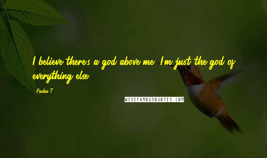 Pusha T Quotes: I believe there's a god above me, I'm just the god of everything else!