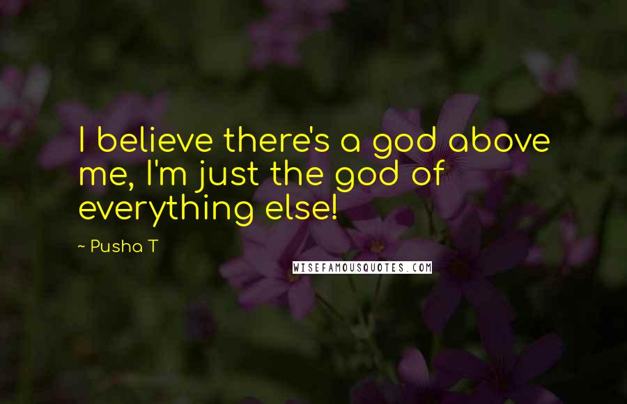 Pusha T Quotes: I believe there's a god above me, I'm just the god of everything else!