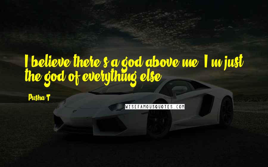 Pusha T Quotes: I believe there's a god above me, I'm just the god of everything else!