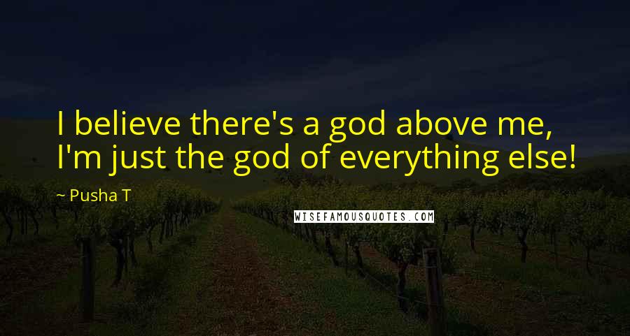 Pusha T Quotes: I believe there's a god above me, I'm just the god of everything else!