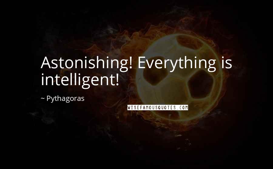 Pythagoras Quotes: Astonishing! Everything is intelligent!