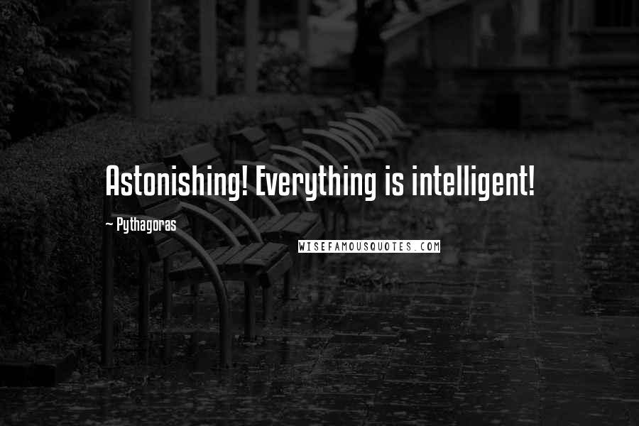 Pythagoras Quotes: Astonishing! Everything is intelligent!