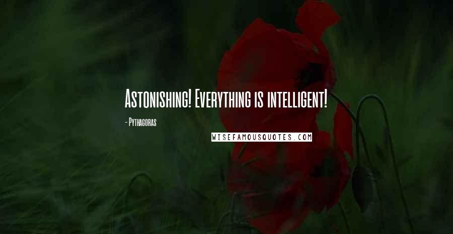 Pythagoras Quotes: Astonishing! Everything is intelligent!