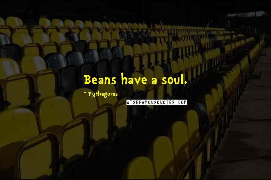 Pythagoras Quotes: Beans have a soul.