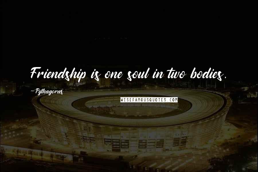 Pythagoras Quotes: Friendship is one soul in two bodies.