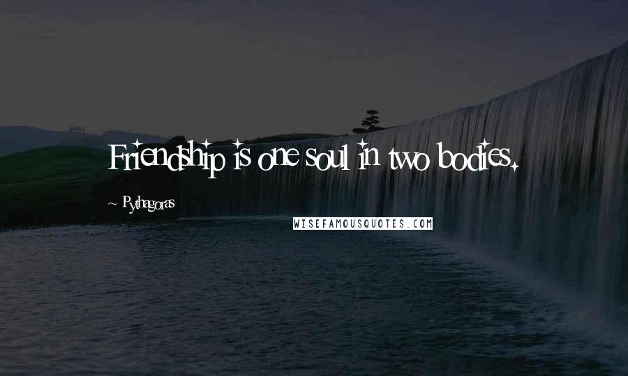 Pythagoras Quotes: Friendship is one soul in two bodies.