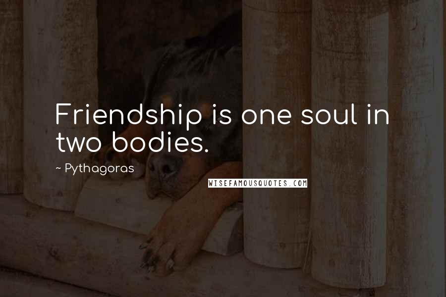 Pythagoras Quotes: Friendship is one soul in two bodies.