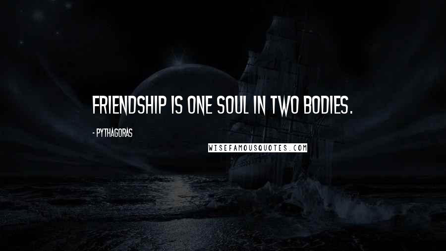 Pythagoras Quotes: Friendship is one soul in two bodies.