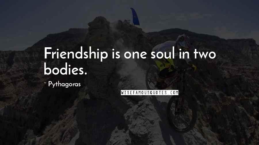 Pythagoras Quotes: Friendship is one soul in two bodies.