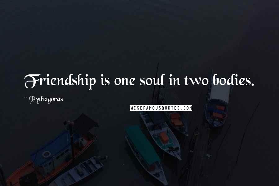 Pythagoras Quotes: Friendship is one soul in two bodies.