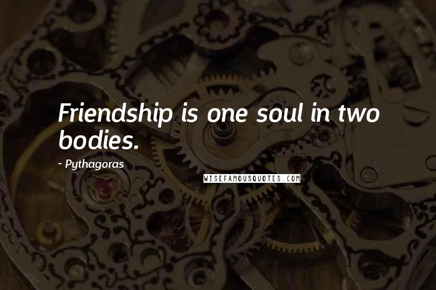 Pythagoras Quotes: Friendship is one soul in two bodies.