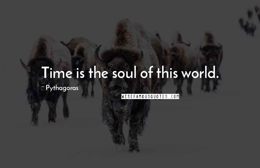 Pythagoras Quotes: Time is the soul of this world.