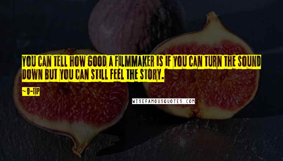 Q-Tip Quotes: You can tell how good a filmmaker is if you can turn the sound down but you can still feel the story.
