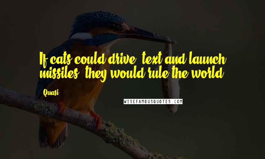 Quasi Quotes: If cats could drive, text and launch missiles, they would rule the world
