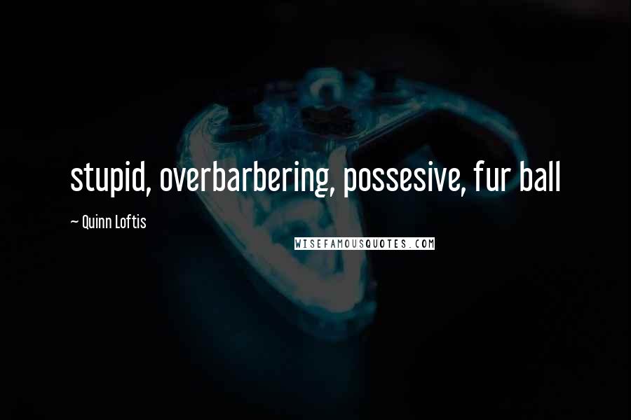 Quinn Loftis Quotes: stupid, overbarbering, possesive, fur ball