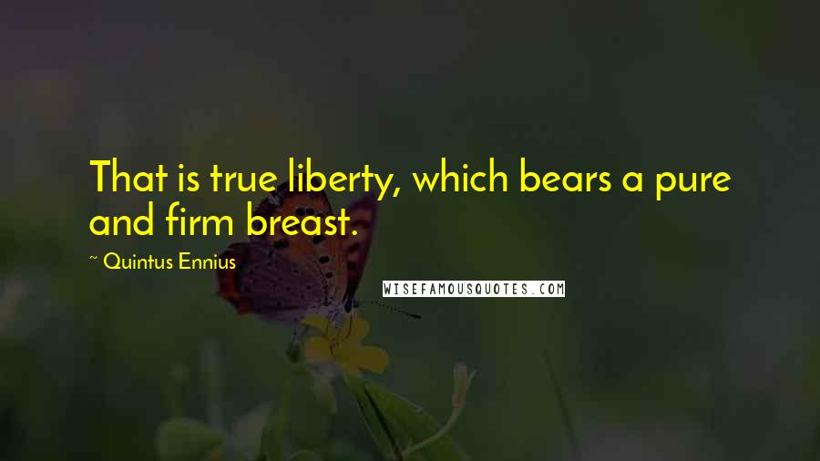 Quintus Ennius Quotes: That is true liberty, which bears a pure and firm breast.