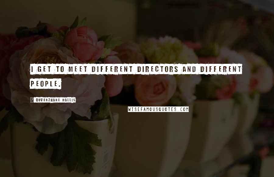 Quvenzhane Wallis Quotes: I get to meet different directors and different people.