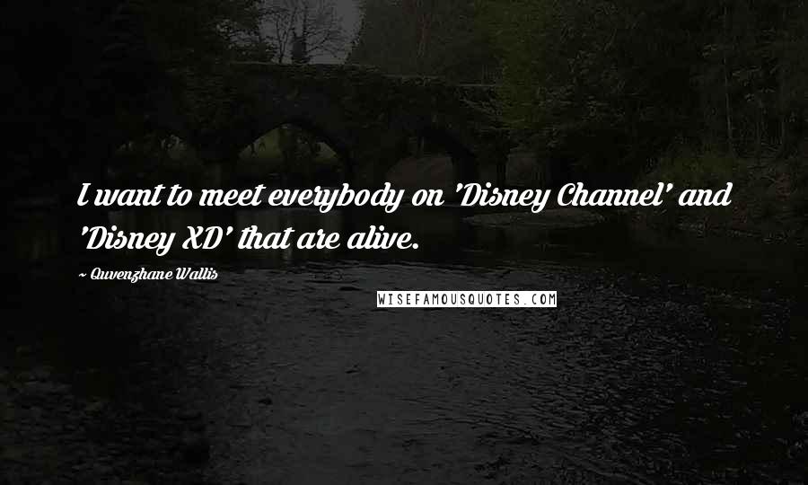 Quvenzhane Wallis Quotes: I want to meet everybody on 'Disney Channel' and 'Disney XD' that are alive.