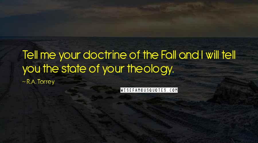 R.A. Torrey Quotes: Tell me your doctrine of the Fall and I will tell you the state of your theology.
