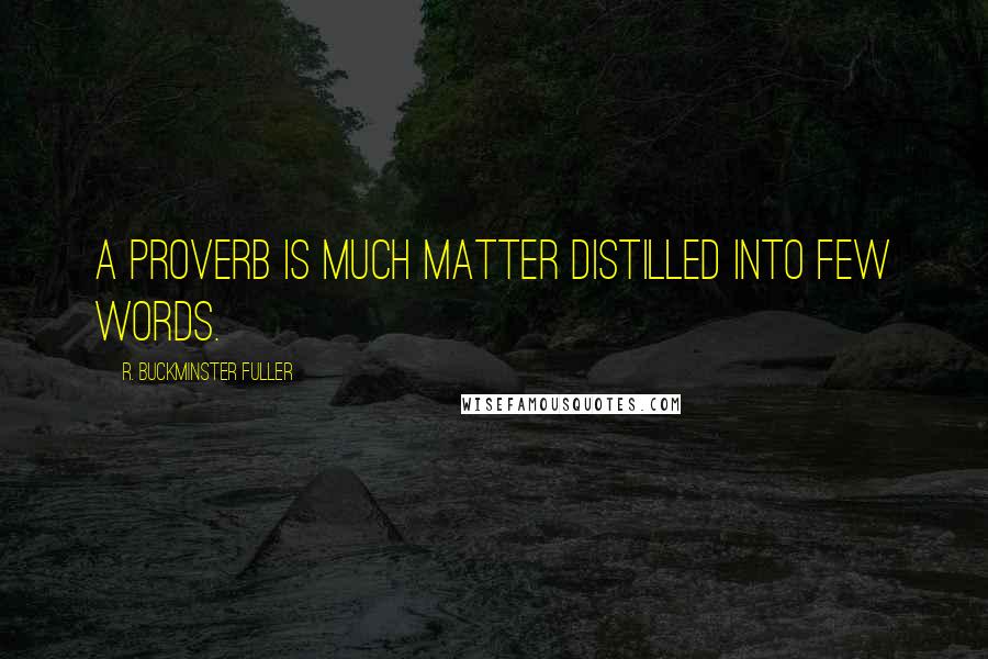 R. Buckminster Fuller Quotes: A proverb is much matter distilled into few words.