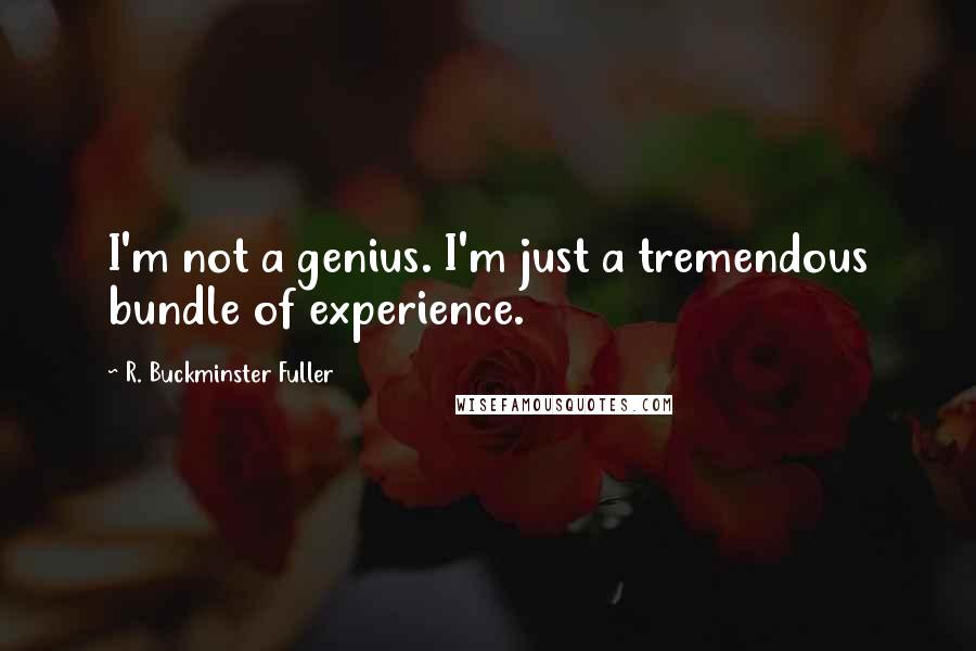 R. Buckminster Fuller Quotes: I'm not a genius. I'm just a tremendous bundle of experience.