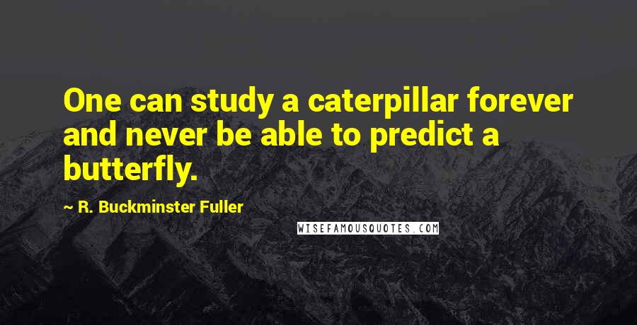R. Buckminster Fuller Quotes: One can study a caterpillar forever and never be able to predict a butterfly.