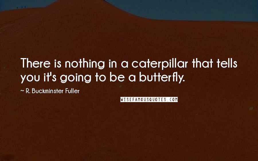 R. Buckminster Fuller Quotes: There is nothing in a caterpillar that tells you it's going to be a butterfly.