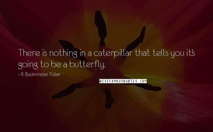 R. Buckminster Fuller Quotes: There is nothing in a caterpillar that tells you it's going to be a butterfly.