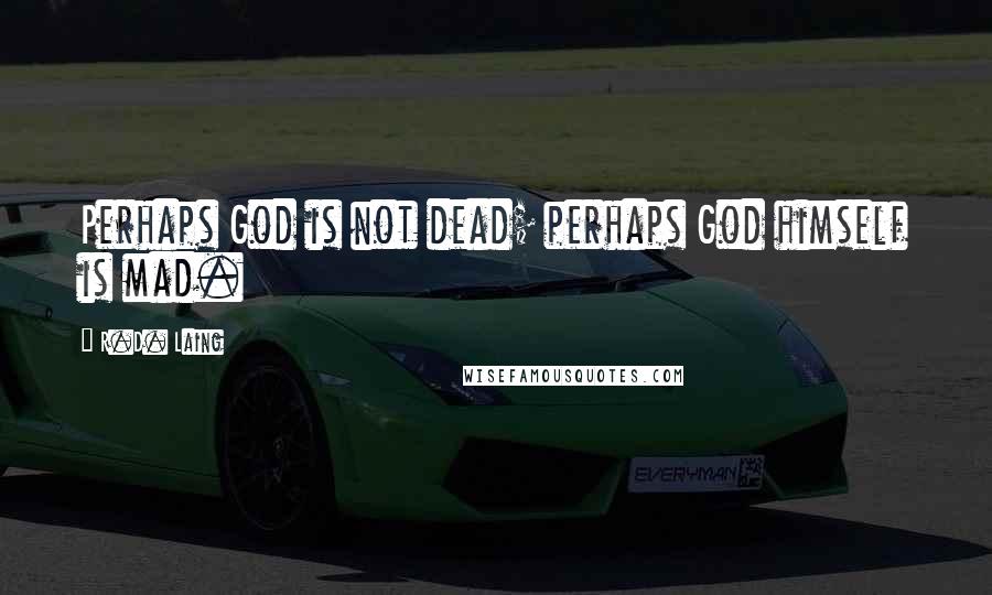 R.D. Laing Quotes: Perhaps God is not dead; perhaps God himself is mad.