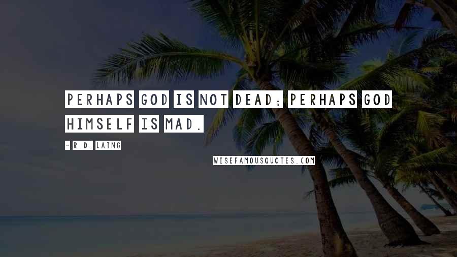 R.D. Laing Quotes: Perhaps God is not dead; perhaps God himself is mad.