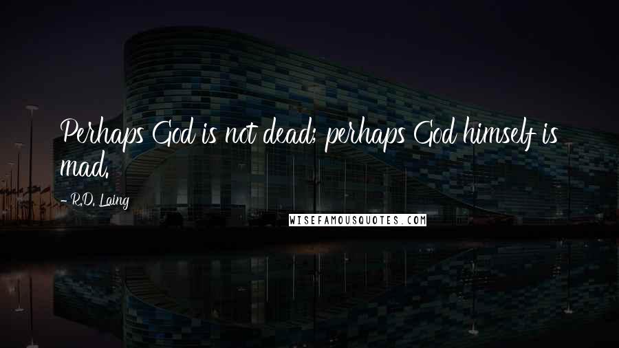 R.D. Laing Quotes: Perhaps God is not dead; perhaps God himself is mad.