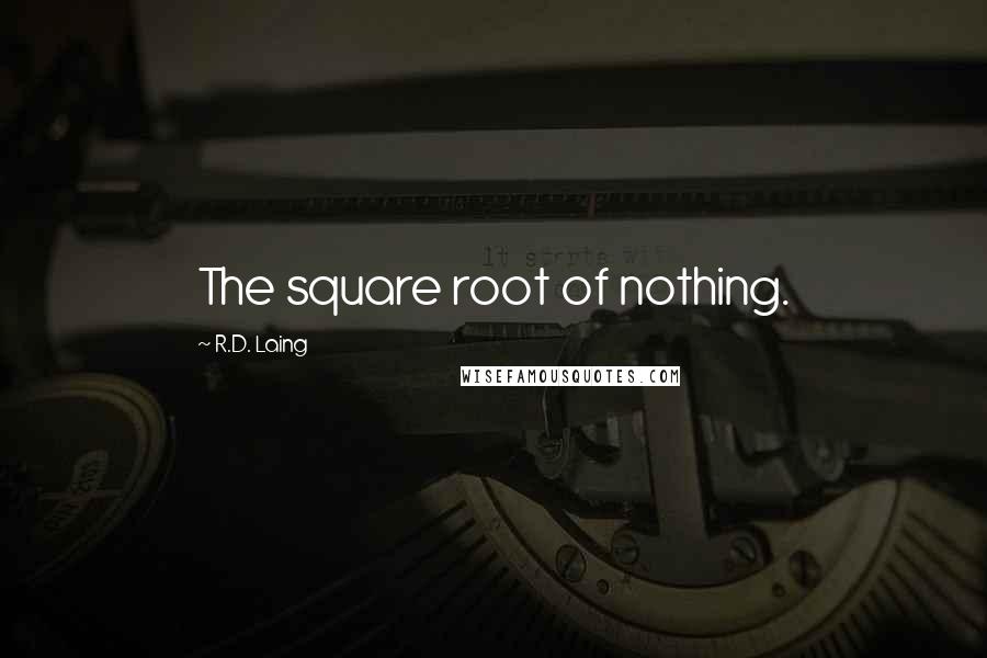 R.D. Laing Quotes: The square root of nothing.