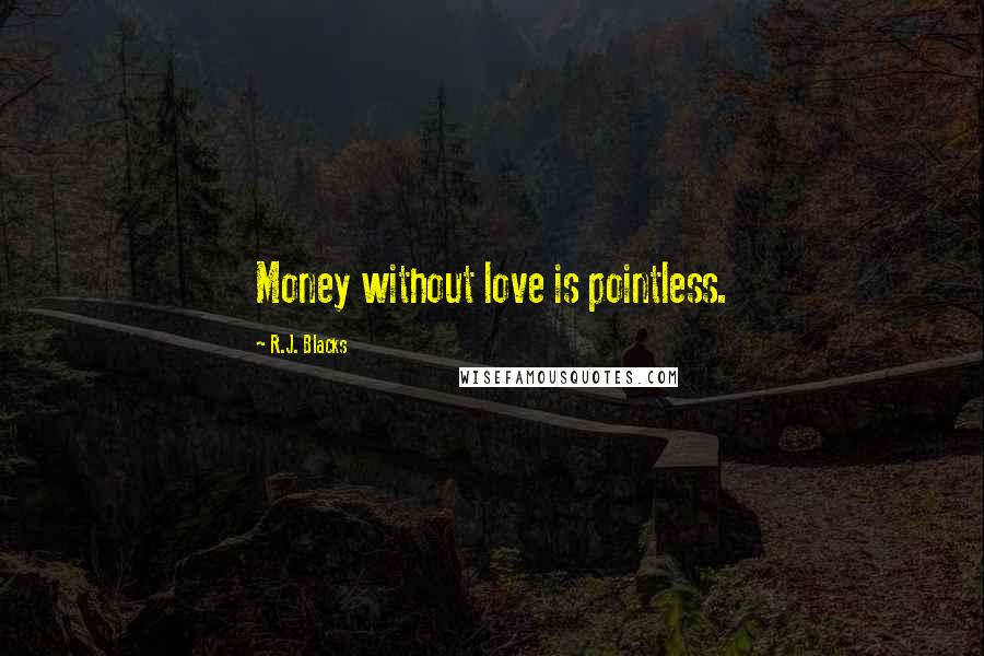 R.J. Blacks Quotes: Money without love is pointless.