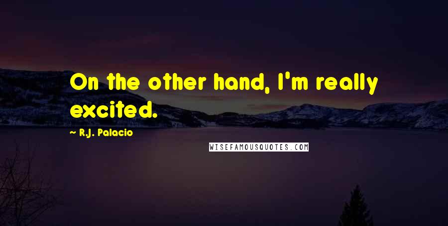 R.J. Palacio Quotes: On the other hand, I'm really excited.