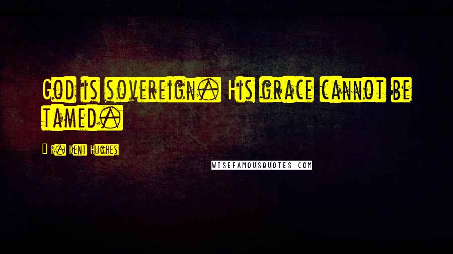 R. Kent Hughes Quotes: God is sovereign. His grace cannot be tamed.