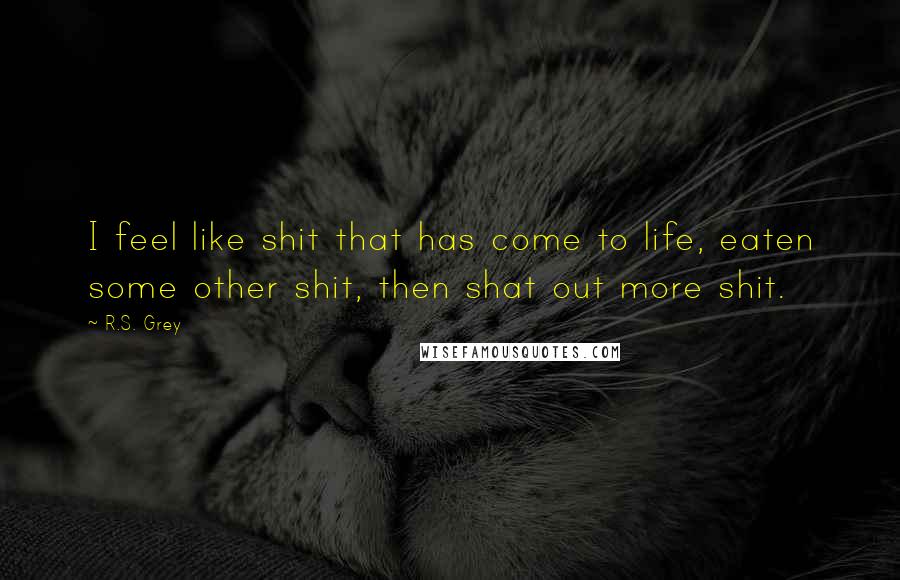 R.S. Grey Quotes: I feel like shit that has come to life, eaten some other shit, then shat out more shit.