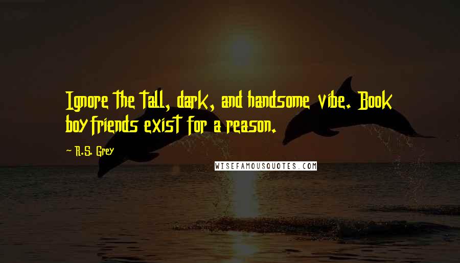 R.S. Grey Quotes: Ignore the tall, dark, and handsome vibe. Book boyfriends exist for a reason.