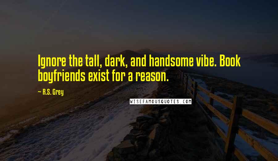 R.S. Grey Quotes: Ignore the tall, dark, and handsome vibe. Book boyfriends exist for a reason.