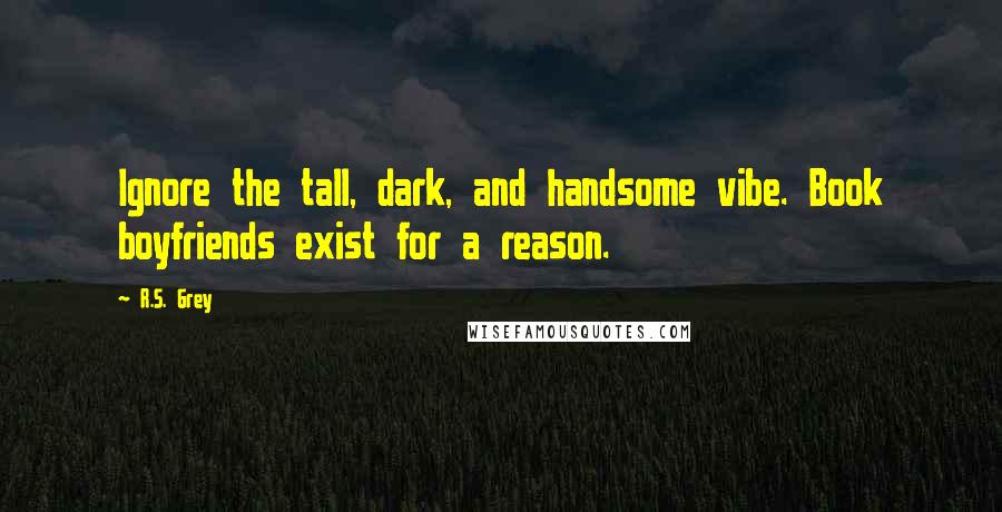 R.S. Grey Quotes: Ignore the tall, dark, and handsome vibe. Book boyfriends exist for a reason.