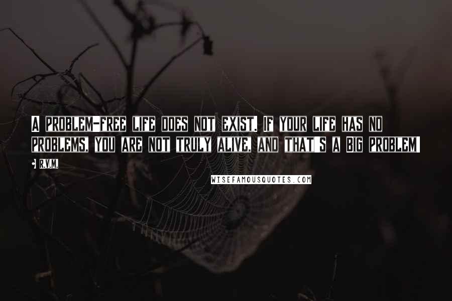 R.v.m. Quotes: A problem-free life does not exist. If your life has no problems, you are not truly alive, and that's a Big problem!
