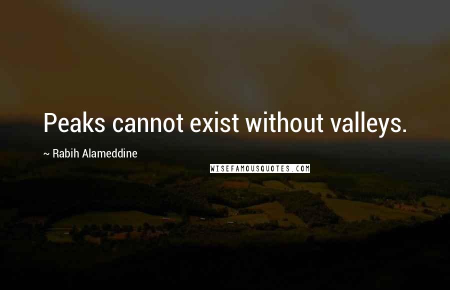 Rabih Alameddine Quotes: Peaks cannot exist without valleys.