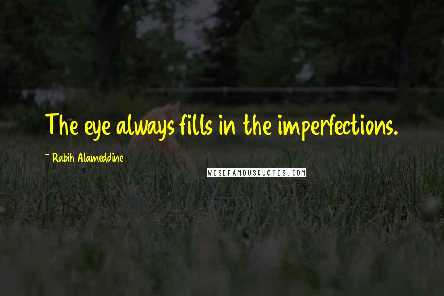 Rabih Alameddine Quotes: The eye always fills in the imperfections.