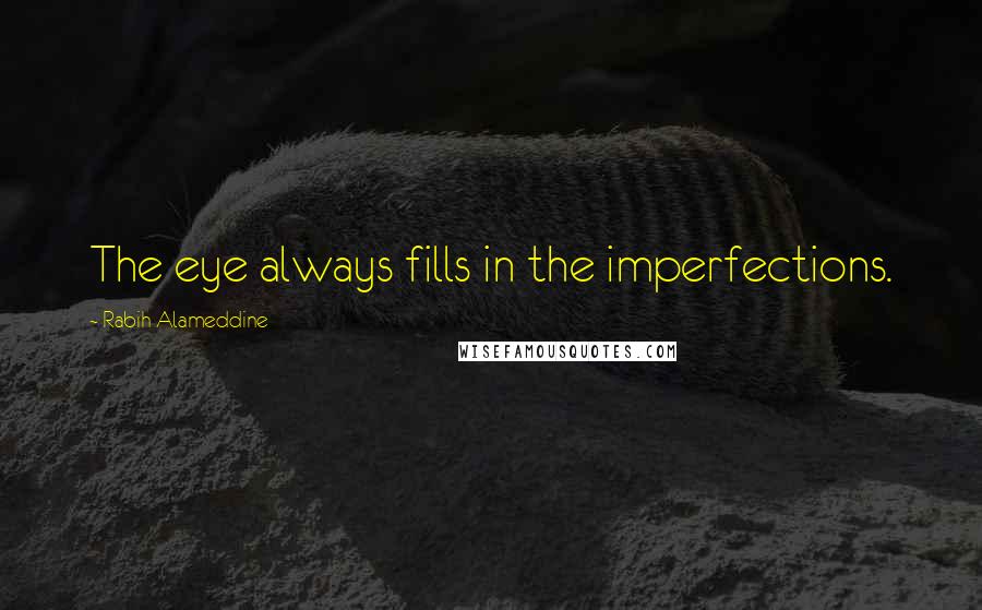 Rabih Alameddine Quotes: The eye always fills in the imperfections.