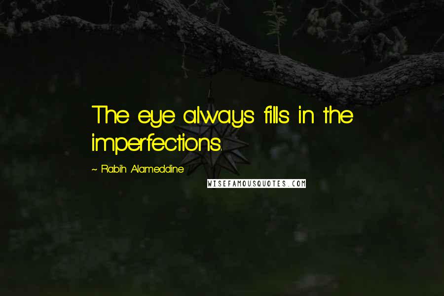 Rabih Alameddine Quotes: The eye always fills in the imperfections.