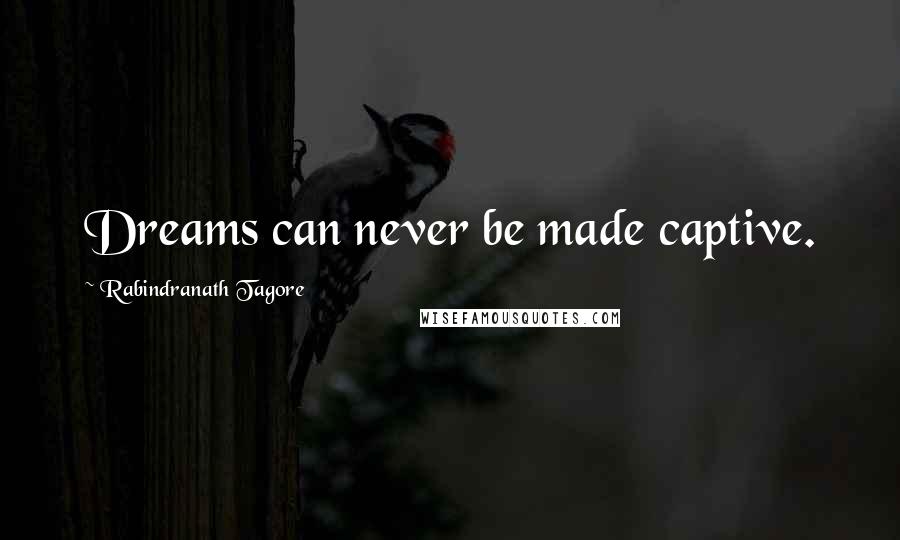 Rabindranath Tagore Quotes: Dreams can never be made captive.