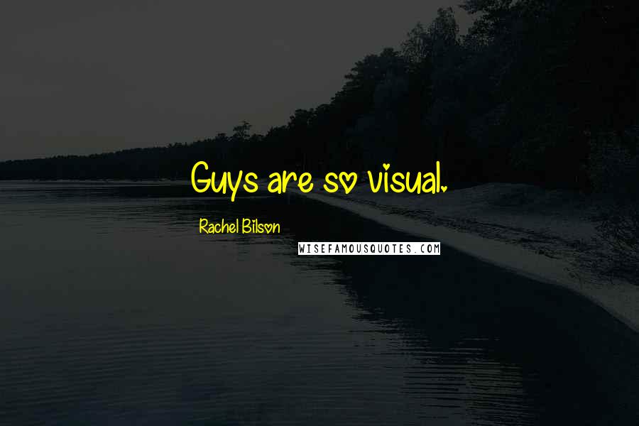 Rachel Bilson Quotes: Guys are so visual.