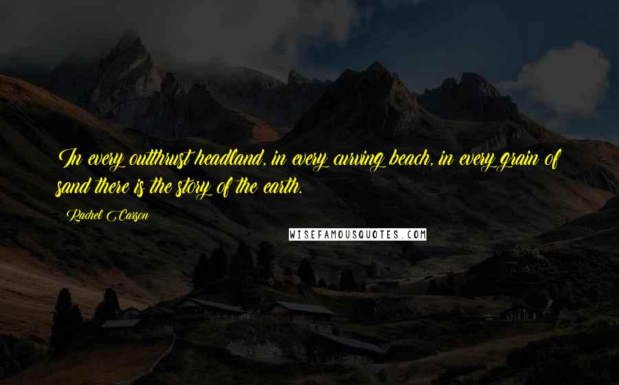 Rachel Carson Quotes: In every outthrust headland, in every curving beach, in every grain of sand there is the story of the earth.