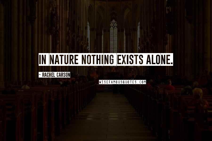 Rachel Carson Quotes: In nature nothing exists alone.
